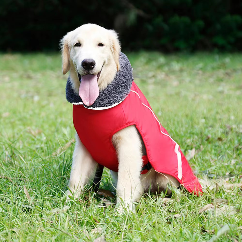 Spring/Fall New Thickened Warm Dog Clothes Waterproof Reflective  Coat Jacket