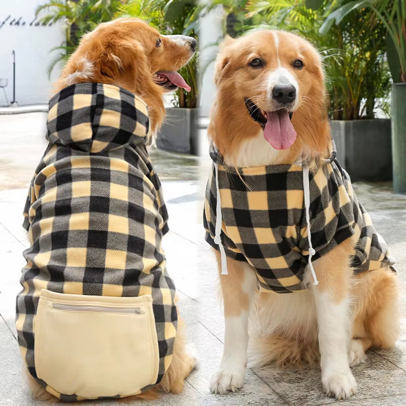 Dog Winter Coat Pet Jacket Plaid Reversible Vest Cold Weather Dog Clothes Pet Apparel for Small Medium Large Dogs