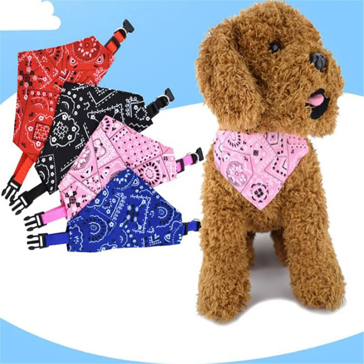 Adjustable Triangular Bandage for Pet Dog Cat Washable Scarf Bandana