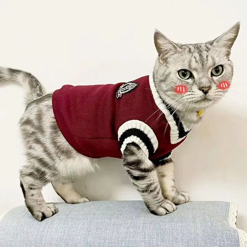 Autumn Winter Pet Cat Dog Sweater Warm Coat for Small Medium Large Dogs & Kitten